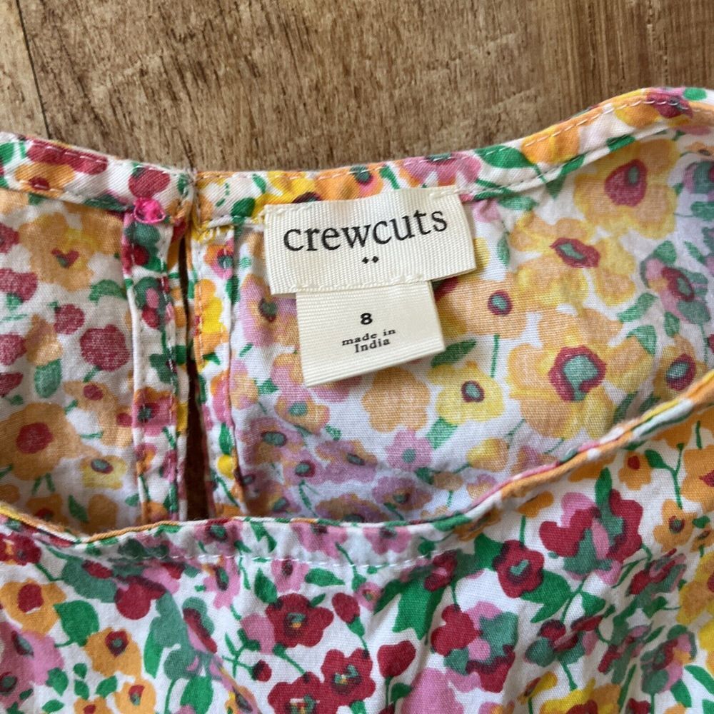 Crewcuts Girls' Floral Tiered Dress Size 8 Pink‎ Orange - Picture 2 of 7